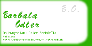 borbala odler business card